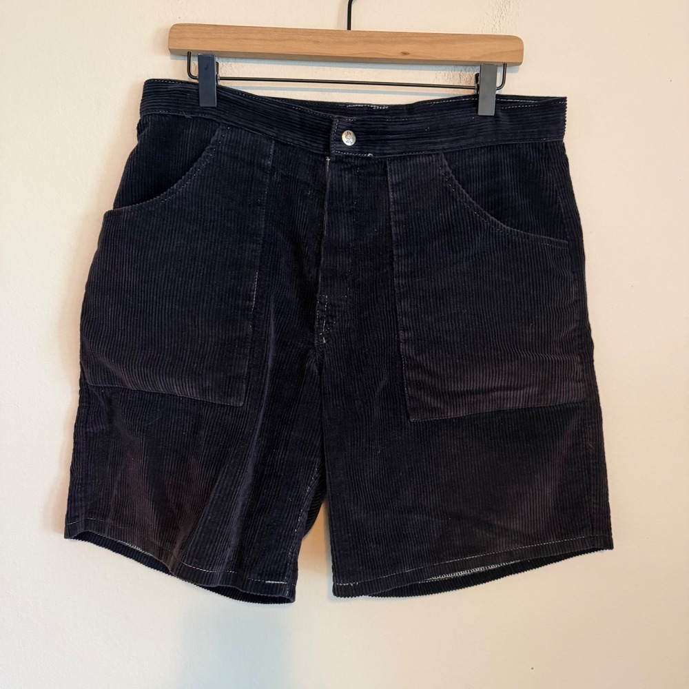 Birdwell Britches Corduroy Utility shorts blue 33 preppy classic golf USA casual